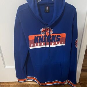 NBA Blue and Orange Knicks Men's Sweater